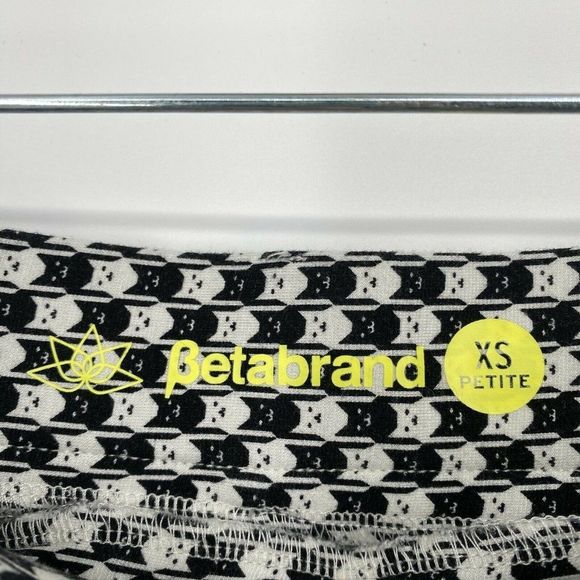 Betabrand Dress Pant Yoga Pants Size XS Straight Leg Catstooth Print Stretch - Picture 4 of 11